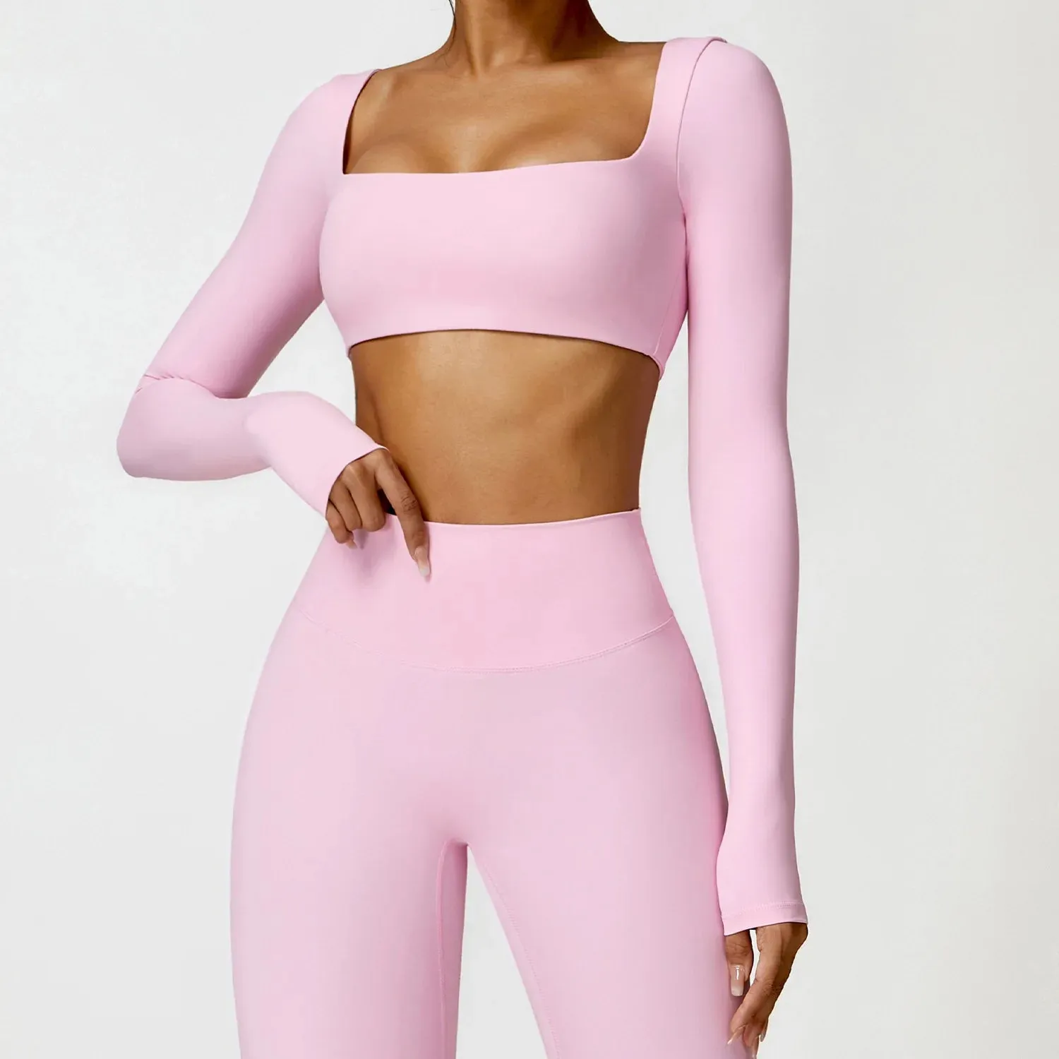 Winter Women's Yoga Long-Sleeved Fitness Top - Outdoor Running Brushed T-shirt