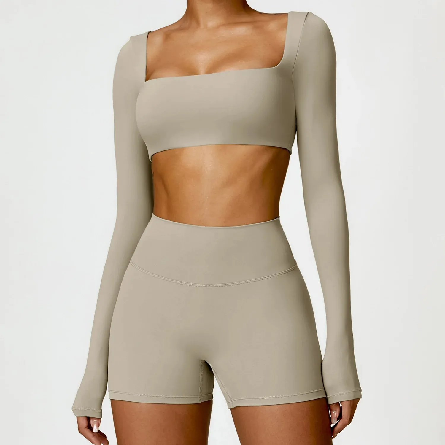 Winter Women's Yoga Long-Sleeved Fitness Top - Outdoor Running Brushed T-shirt