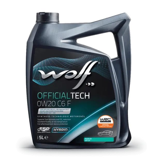 Wolf Officialtech 0W20 C6 F Engine Oil - 5 Litre