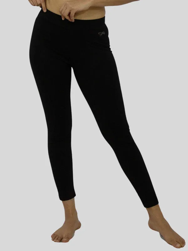 Women Black Solid Tights AERO SPRINTER-XC-BK