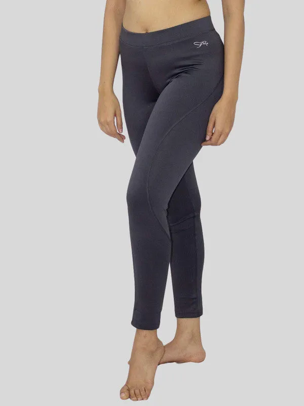Women Steel Grey Solid Tights AERO SPRINTER-XC-STG