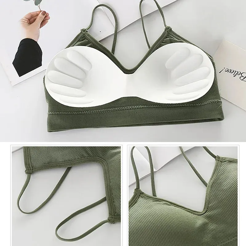 Women's High Impact Solid Sports Bra - Sexy Gym Fitness Yoga Running Top