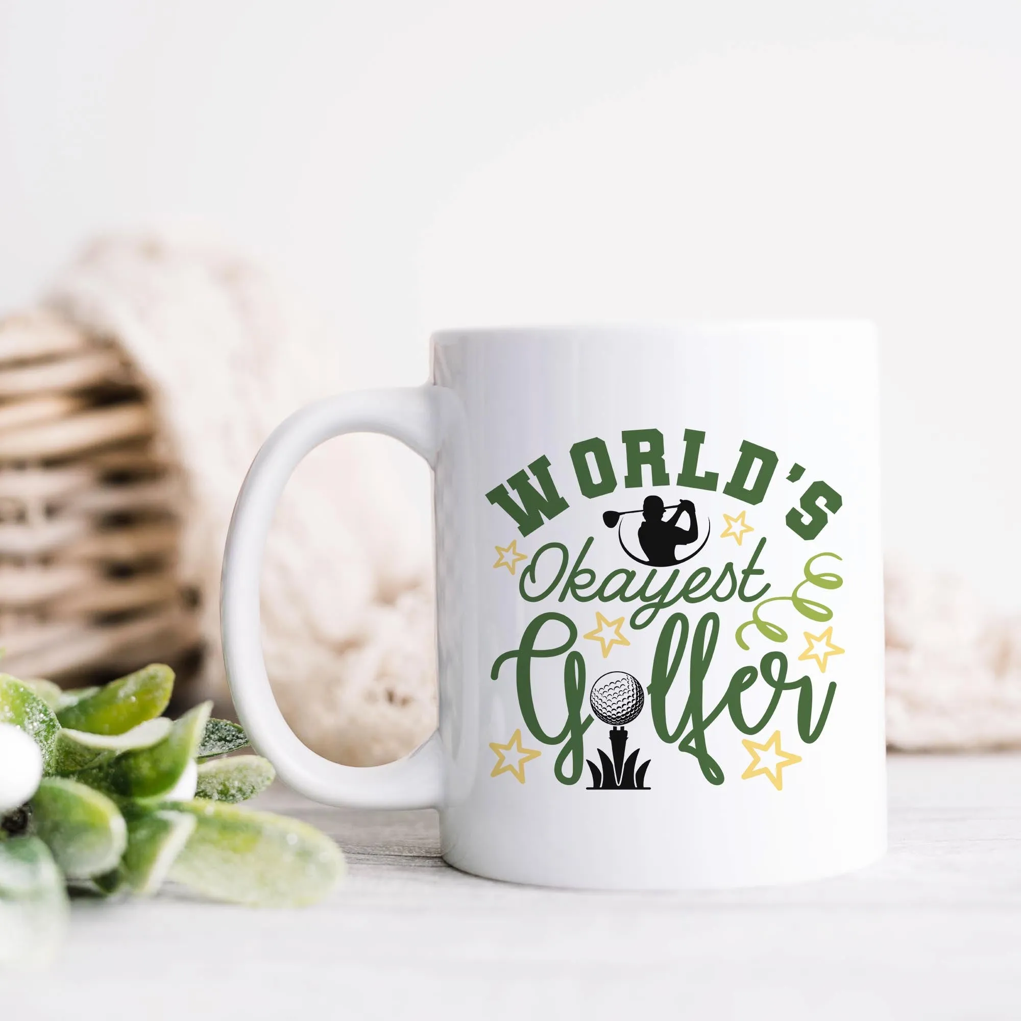 World's Okayest Golfer Ceramic Mug