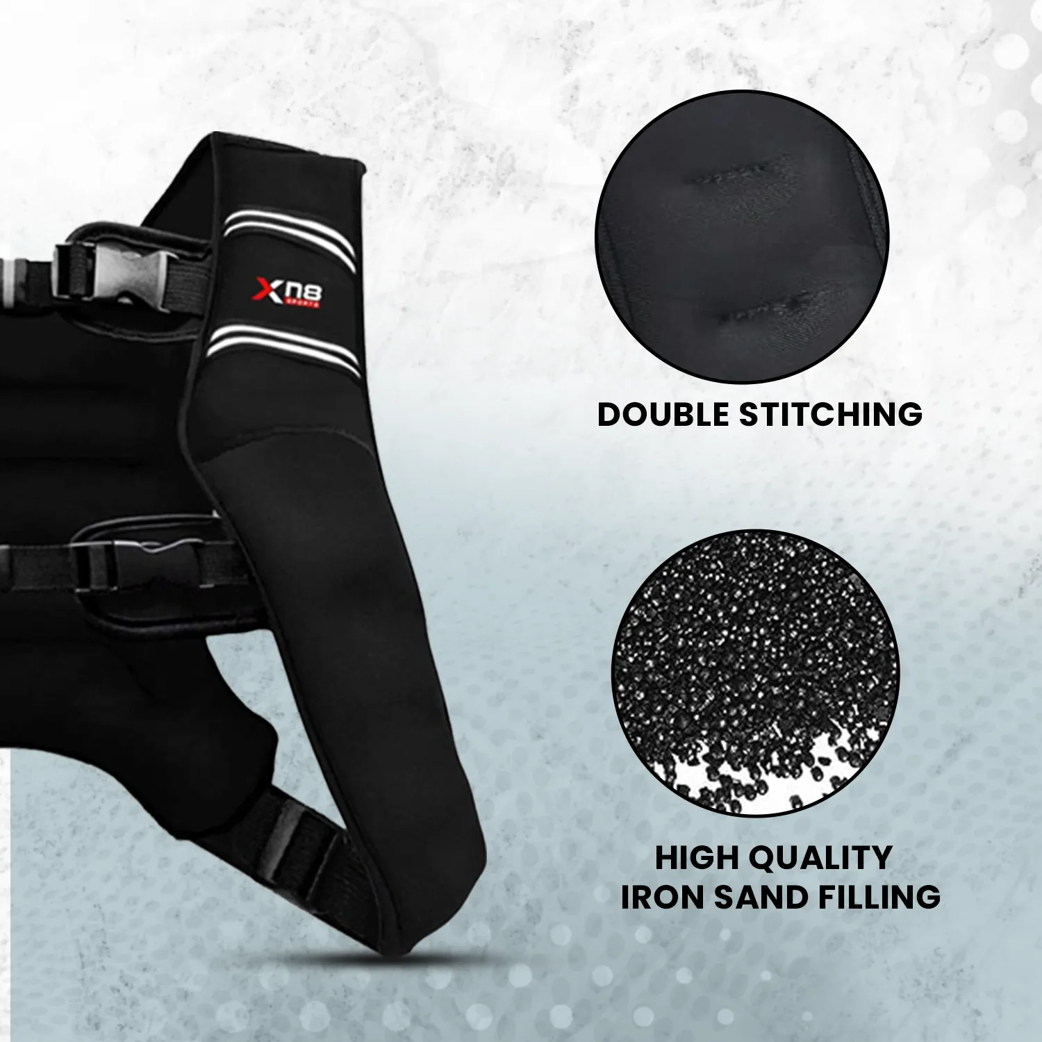Xn8 Adjustable Weighted Vest 3.5 to 10kg
