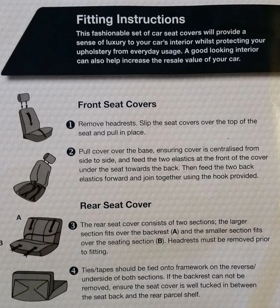 XtremeAuto® 9 PCE Sports Hyde Park Luxury Black Leather Look Full Set of Seat Covers
